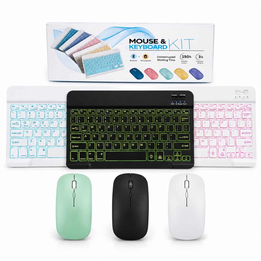 RGB Bluetooth Rechargeable Mini Keyboard Mouse Combo