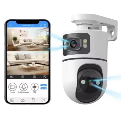 Dual-Lens PTZ WiFi Smart Security Camera | 360° Pan-Tilt | Dual Lens | Color Night Vision