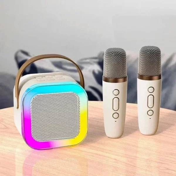 K12 Colorful Karaoke Sound System with 2 Wireless Microphone