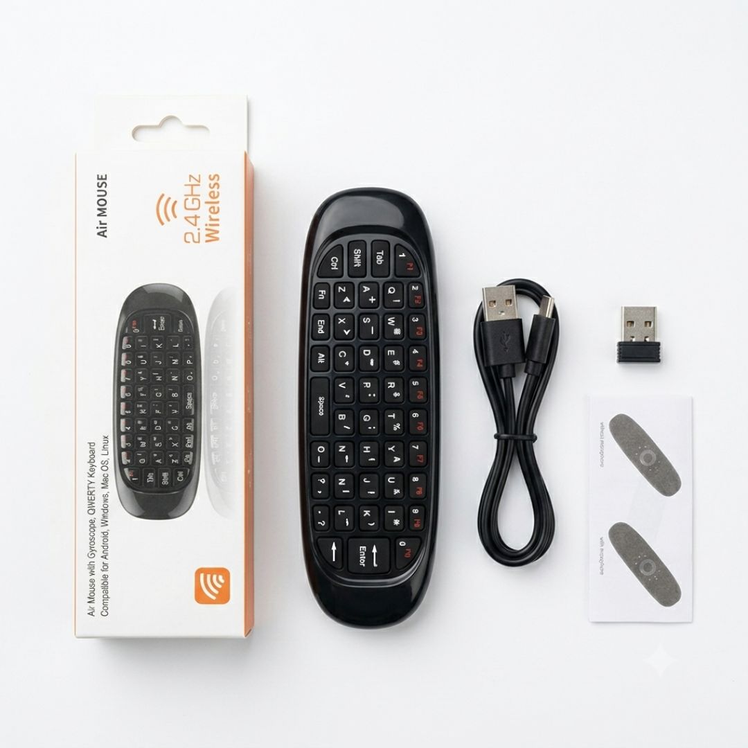 Voice + Keyboard + Mouse Wireless Rechargeable Air Mouse