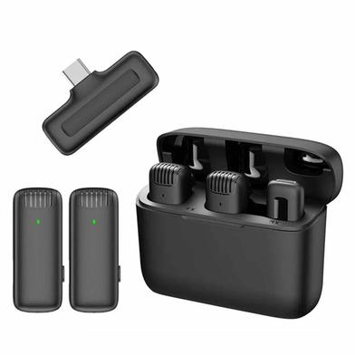 J13 Dual Wireless Lavalier Noise Reduction Microphone with Charging Case Clip Mic for Type-C