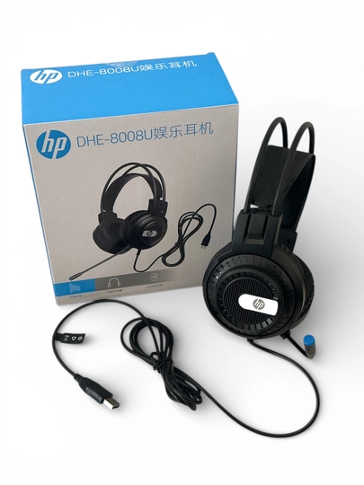 HP DHE-8008U Gaming Headset | 7.1 Virtual Surround Sound | 50mm Driver | RGB LED | USB